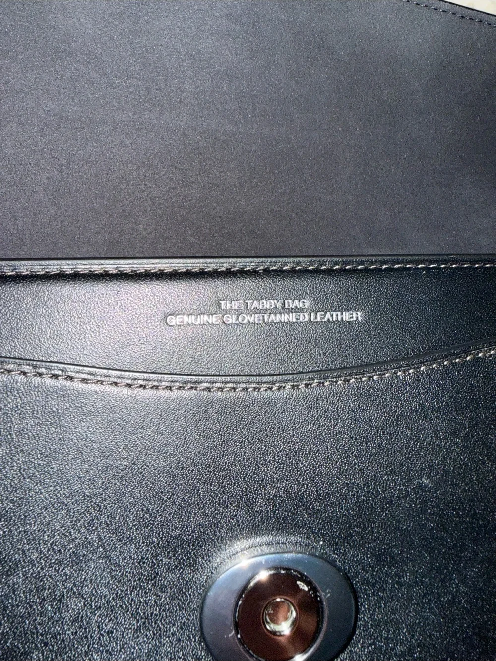 Coach Tabby 26 Rexy bag in Loved Leather Shoulder Bag with Silver Hardware
